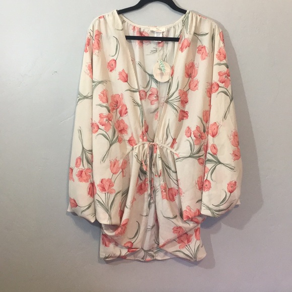 Hummingbird Tops - Hummingbird | Floral Kimono